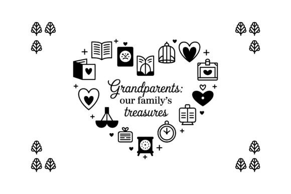 Grandparents Family Treasure Quote Graphics for Crafts