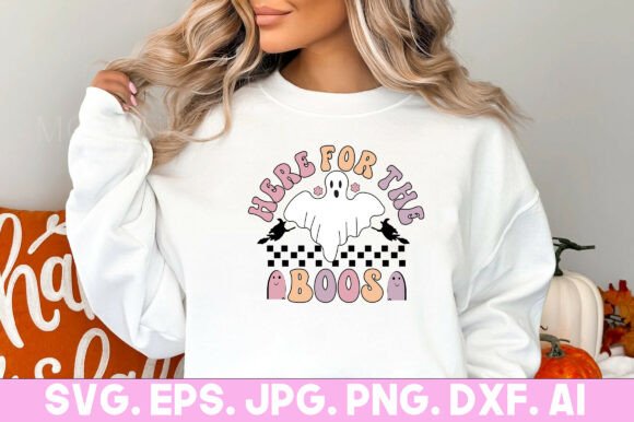 Here for the Boos Funny Halloween Quote Graphics and Crafts Review