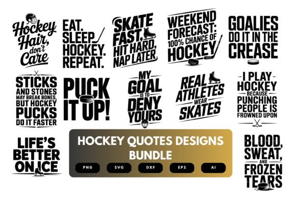 Hockey SVG Bundle for Graphics and Crafts Projects