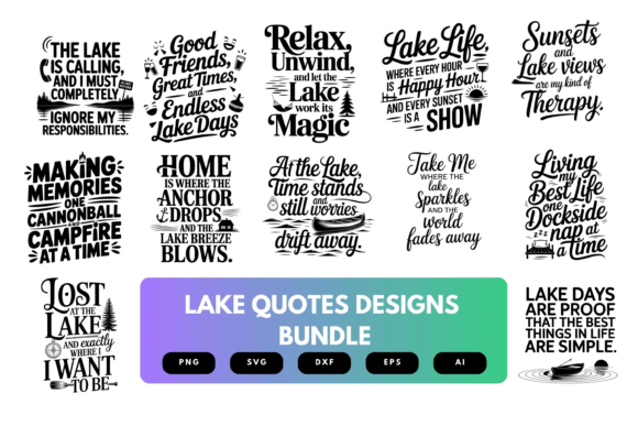 Lake SVG Design Bundle: Premium Graphics for Crafts