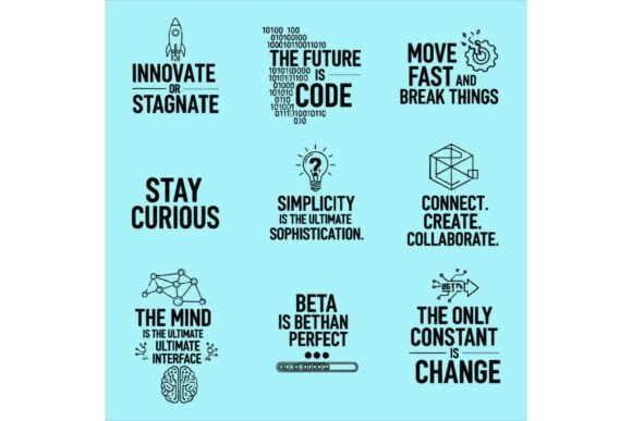 Motivational Business Quote Craft Bundle: Graphics for Crafts