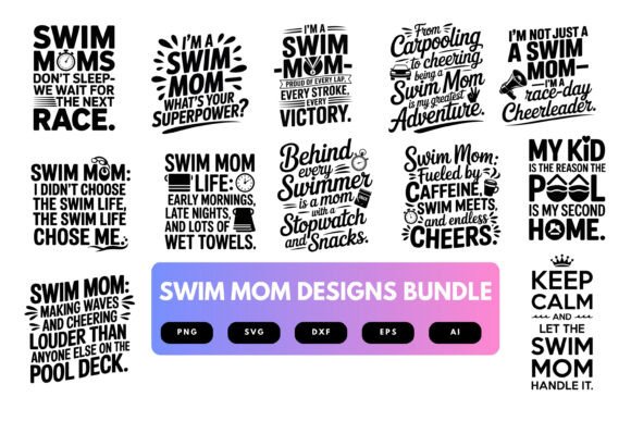 Swim Mom SVG Bundle: A Designer's Review of Graphics and Crafts